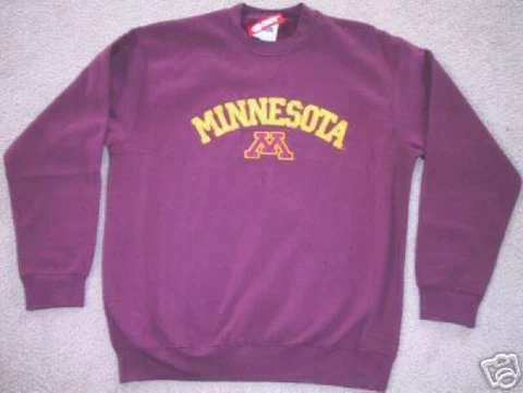 NEW MINNESOTA GOLDEN GOPHERS SWEATSHIRT MEDIUM NWT M Cover