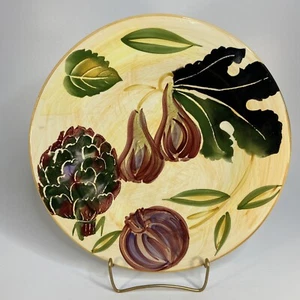 Antica Fornace Ceramiche Large Colorful Serving Platter Fig Italy 13.75 in - Picture 1 of 6