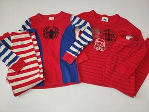 Hanna Andersson Long John Pajama Lot size 110 (5) spiderman star wars - Picture 1 of 7