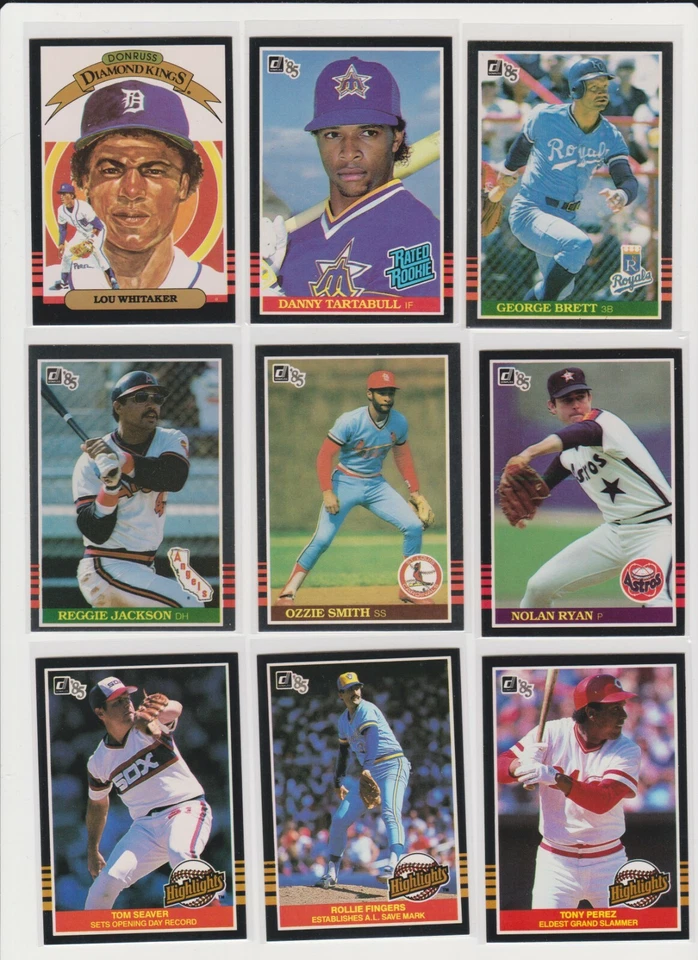 1985 Donruss Baseball U-pick NM you pick base stars RC rookie insert HOFer's - Image 1 of 1