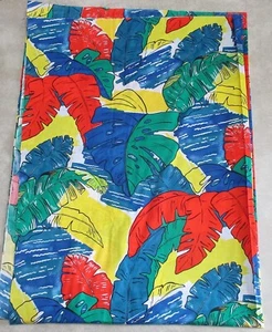 Vintage 1990er - 3 1/3 Yds x 44" Baumwollstoff - großer tropischer Blätterdruck - Bild 1 von 4