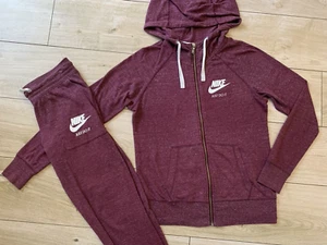 DAMEN Flanell NIKE JUST DO IT TRAININGSANZUG Hose Hoodie (S) - Bild 1 von 12