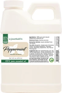 16 Fl Oz - Peppermint Essential Oil 100% Pure, Uncut, 16 Fl Oz - Greenhealth - Picture 1 of 6