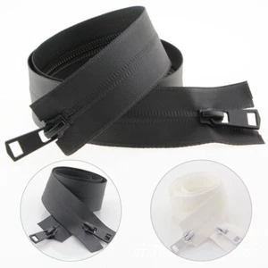 5# Waterproof Double Sliders Zippers Invisible Open End Nylon Zippers DIY Sewing - Picture 1 of 13
