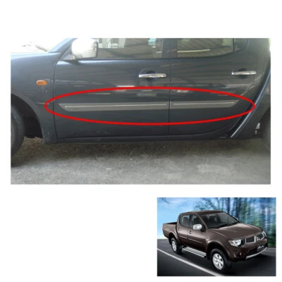 2006 - 14 Body Cladding Side Molding Guard Silver 4Pc For Mitsubishi L200 Triton - Image 1 of 3