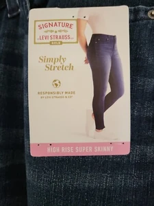 Levi Strauss Jeans High Rise Super Skinny Übergröße 26 kurz Neu mit Etikett - Bild 1 von 12