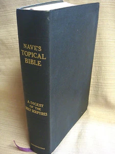 1962 Nave's Topical Bible - Thumb-Index - Place Marker Ribbon - EUC - Picture 1 of 11