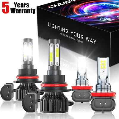 For Mitsubishi Endeavor 2006-2011 4x 9007&H11 LED Headlight Fog Light White Bulb - Image 1 of 4