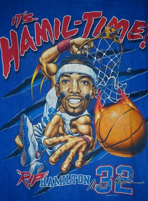 Vintage Detroit Piston Richard Rip Hamilton T Shirt XL Mens NBA Basketball Tee - Image 1 of 4