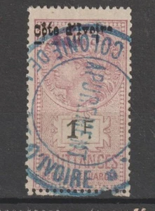 France & Colonies Cote Ivoire Revenue Stamp Fiscal Fiscaux Taxe Quittance 2 - Picture 1 of 1