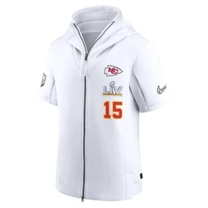 Patrick Mahomes Kansas City Chiefs Nike Super Bowl LV Diamond Name #15 Hoodie - Picture 1 of 3
