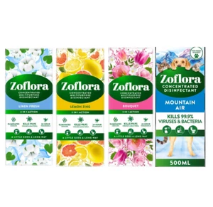2 x 500ml Zoflora Concentrated Multipurpose Disinfectant 3-in-1 Action - Picture 1 of 12