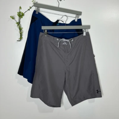 Paquete de pantalones cortos de natación Under Armour para hombre azul gris 34W Foto 1 de 4