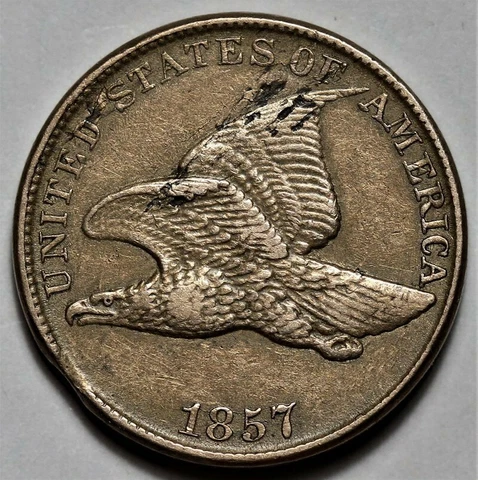 1857 Flying Eagle Cent - US 1c Penny Coin - L37 Cover