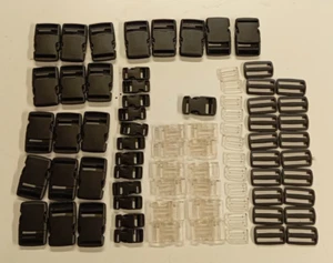 STOCK 76 Ganci a scatto e passanti fibbia zaini marsupi borse ecc. - Foto 1 di 24