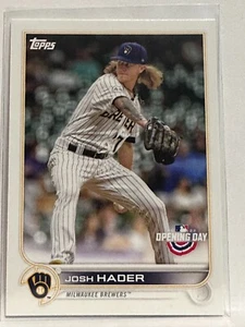 #29 Josh Hader Milwaukee Brewers 2022 Topps Opening Day Baseball Card - Picture 1 of 2
