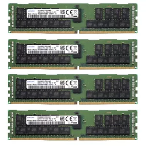 Samsung 128GB (4X32GB) 2666MHz DDR4 ECC Registered Memory Ram M393A4K40BB2-CTD - Picture 1 of 6