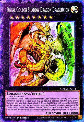 Yu-Gi-Oh! MZTM-EN014 Divine Golden Shadow Dragon Dragluxion – Ultra Rare – Near Mint