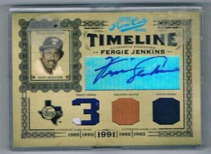 2005 Prime Cuts Timeline Material Trio #T-3 Fergie Jenkins Mem Auto/5 - Bild 1 von 2
