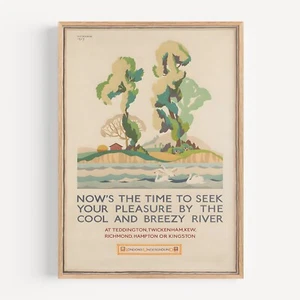 1927 Now_s the Time to Seek Olive Grace Bourne Retro Vintage Train Poster Print - Picture 1 of 7