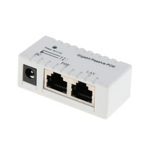 12V-52V Gigabit PoE Injector Power Supply Ethernet Adapter 2.1mm x 5.5mm DC - Bild 1 von 9