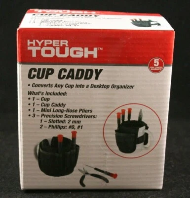 HYPERTOUGH Hyper Tough - Cup Caddy - Desktop Tool Set Organizer - Includes Mug