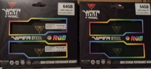 Patriot Viper Steel RGB 128gb DDR4 4x32gb Ram, Lifetime Manufacturing Warranty - Picture 1 of 2