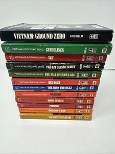 Lot of 12 Vietnam Ground Zero Eric Helm War Military Fiction Paperback Books - Foto 1 di 11