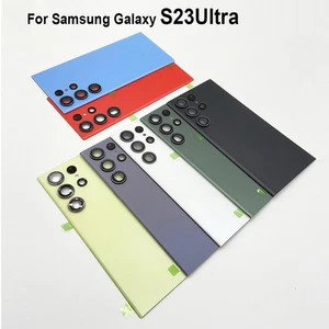 Cubierta trasera de vidrio de batería con reemplazo de lente de cámara para Samsung Galaxy S23Ultra - Imagen 1 de 13