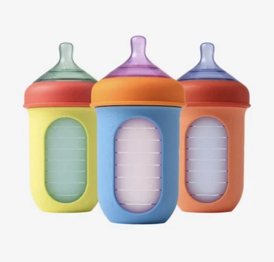 Bolsa de silicona reutilizable Boon Nursh biberones flujo medio pezón color blo... Foto 1 de 4