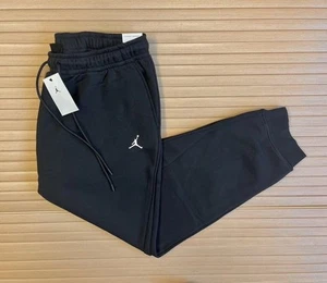 Air Jordan Essentials Brooklyn Fleece Joggers Soft - Mens Size XXL Black RRP £65 - Picture 1 of 13