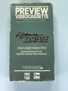 EXTREMELY RARE! HTF! License To Drive PROMOTIONAL (VHS,1988) Corey Haim Feldman - Picture 1 of 6