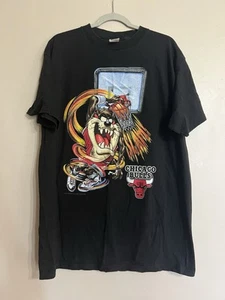 Rare Vintage 1996/1997  Looney Tunes Chicago Bulls Taz Slam Shirt NBA Size XL - Picture 1 of 9