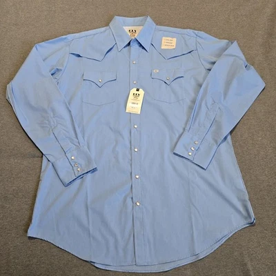 Ely Cattleman Pro Performance Shirt XLT Long Sleeve Pearl Snap Western Cowboy - Image 1 of 4
