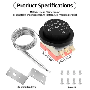 32-248°F Adjustable Radiator Cooling Fan Thermostat Switch with 3-pin SuIym - Picture 1 of 12
