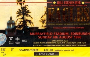 EAGLES 1996 HELL FREEZES OVER WORLD TOUR MURRAYFIELD STADIUM TICKET STUB No 2 VG - Picture 1 of 2
