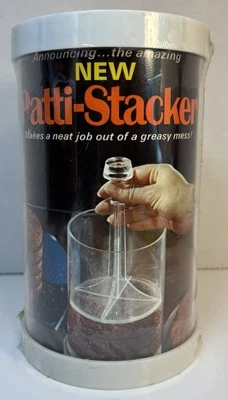 Gadget de cocina vintage para hacer hamburguesas Patti-Stacker años 70 Foto 1 de 4