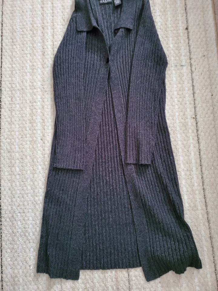 G.A.S. CO 2 PIECE SWEATER DRESS DARK GREY SIZE LARGE L - Image 1 of 4