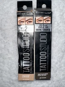 Maybelline Tattoo Studio Gel Impermeable para Cejas NEGRO MARRÓN Rubio 250 262 Paquete de 2 - Imagen 1 de 19