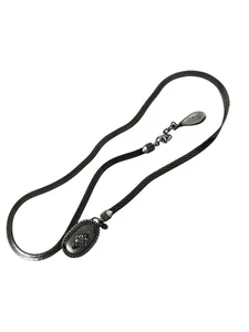 Vtg Brighton Belt Size Large Galadriel Silver Tone Chain Mail Thin Rhinestones - Picture 1 of 10