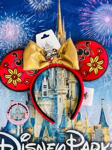 2025 Disney Parks Epcot Germany World Showcase Red Mickey Minnie Ears Headband - Picture 1 of 4