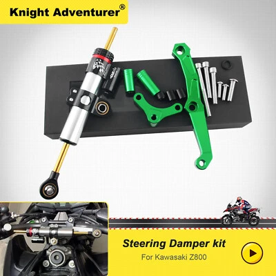 Amortiguador de dirección ajustable Motos sin soporte de montaje para Kawasaki Z800 2013 Foto 1 de 4