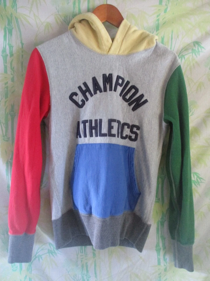 Todd Snyder Champion Gris Rojo Amarillo Logo Sudadera con Capucha Pequeña Foto 1 de 4