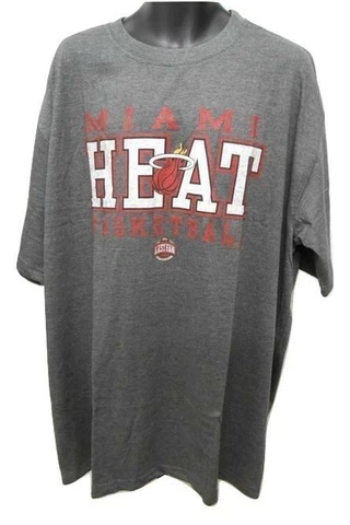 New Miami Heat Mens Sizes 2XL-5XL-6XL-Tall Majestic Gray Shirt Cover