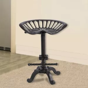METAL TRACTOR BAR SEAT TABOURET ADJUSTABLE INDUSTRIAL MOULAGE STYLE MODERN CHAIR - Picture 1 of 12