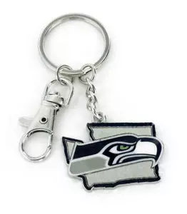 Seattle Seahawks Keychain Home State Heavyweight Metal Keyring - Picture 1 of 1