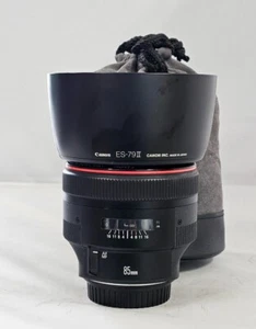 # Canon EF 85mm F/1.2 II L USM Lens S/N 146609 (UX CODE)+CANON POUCH - Picture 1 of 6