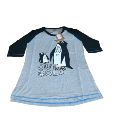 Lazyone Women Pyjama Tops PJ T-Shirts Nightshirt Sleepwear Cotton Out Cold D192 - Image 1 of 4