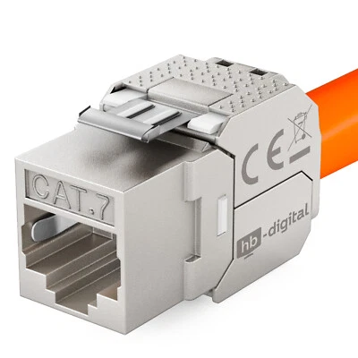 Cat7 Keystone Jack módulo Cat.7 RJ45 STP sin herramientas adaptador de red hembra LAN - Imagen 1 de 4