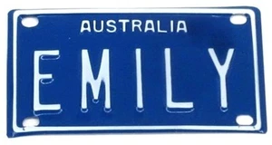 EMILY NOVELTY NAME MINI TIN AUSTRALIAN LICENSE NUMBER PLATE - Bild 1 von 1
